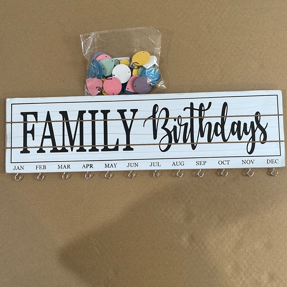 COPY - Family birthday sign